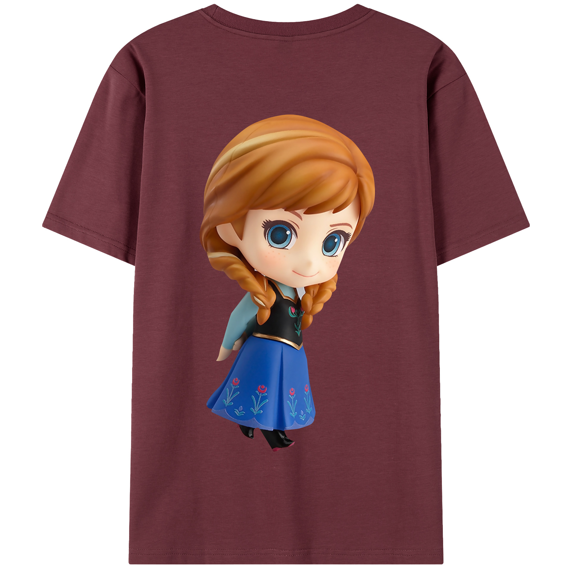 （画像用） アナと雪の女王 アンナ エルサ Frozen Anna Elsa 綿100％半袖Tシャツ（背面プリント）